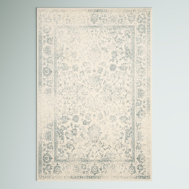 Stromsburg Area Rug, Blue/Ivory, Rectangle 91 x 152 cm