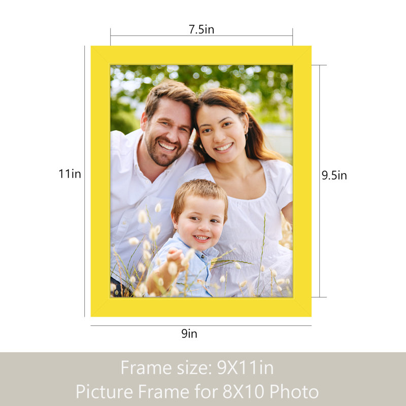 Collage Picture Frame, Set of 3, Yellow, 8" W x 10" H