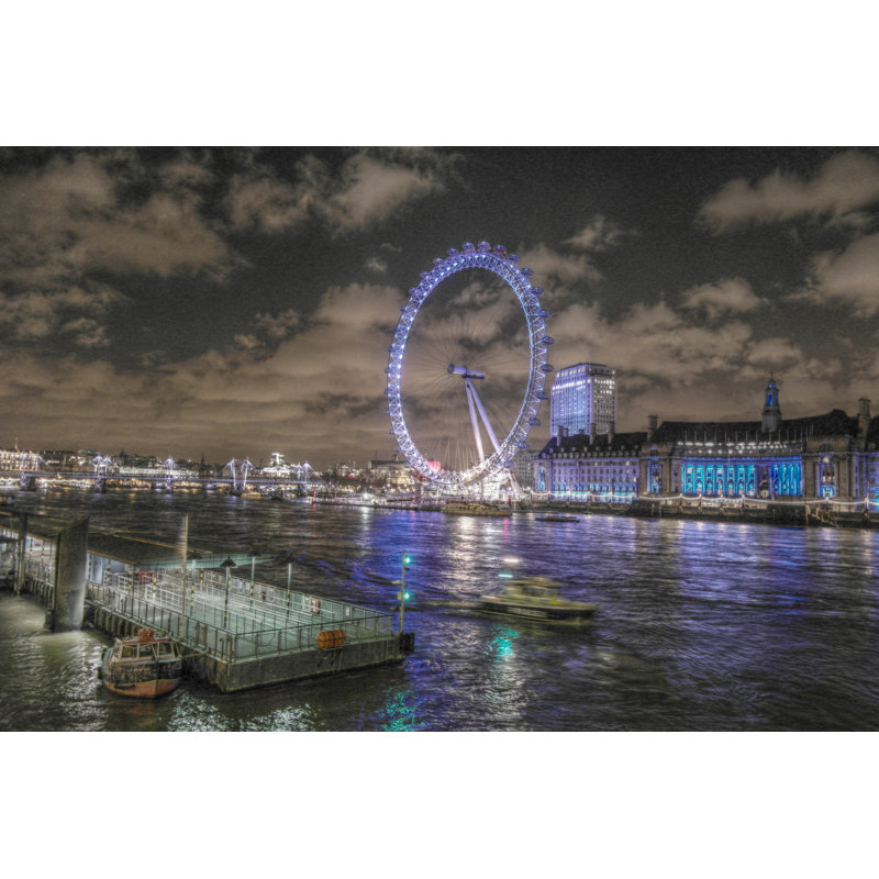 Peristerona London Cityscape by Stephiii - Wrapped Canvas Print, 30cm H x 46cm W x 3.8cm D