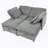 Double-Layer Cushion Modular Sofa, Freely Combinable, 4-Seater with Storage Function, Includes 4 Soft Cushions