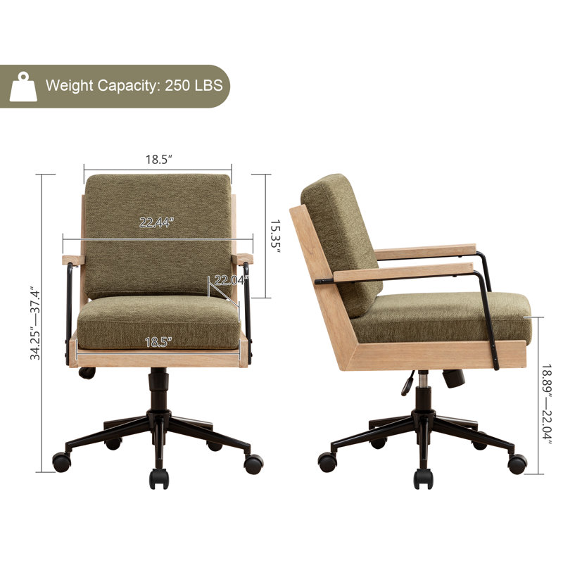 Chaise de bureau Camelo, Vert