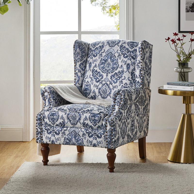 Upholstered Accent Chair, Navy