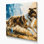 «Dogs Collie», art mural sur toile beige