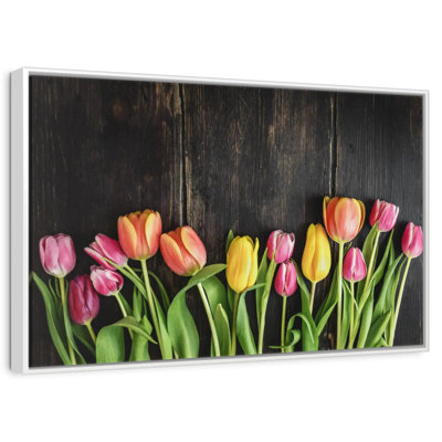 Tulipes sur bois