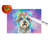 Schnauzer Hippie Dawg Glass Cutting Board Large