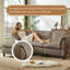 Canapé modulaire rembourré moderne en L en chenille pour salon, canapé 3 places avec repose-pieds Chameau-129226040