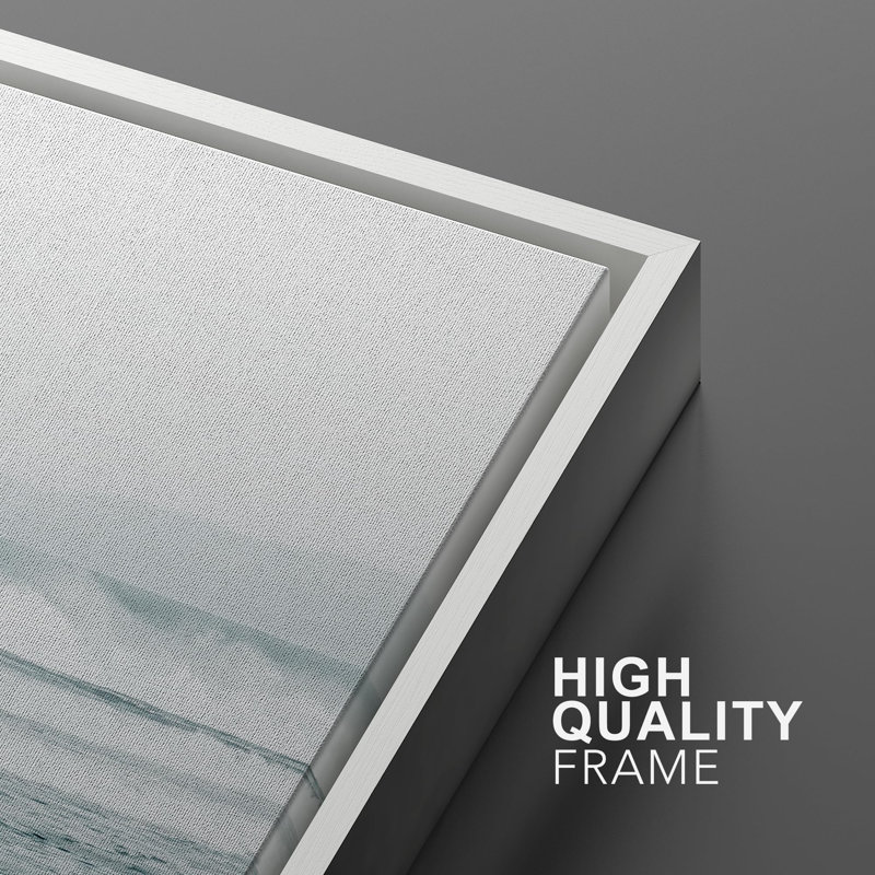Framed Coastal Ocean Waves Triptych Canvas Print Set