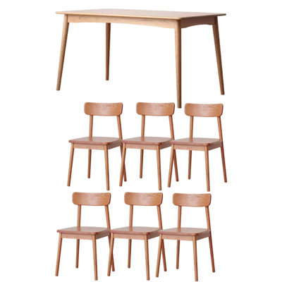 Table solid wood rectangle household simple