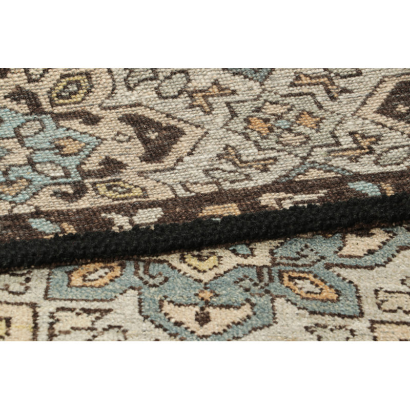 Rug & Kilim’S Caucasian Style Custom Rug In Blue With Geometric Medallions, Runner 3' x 10'