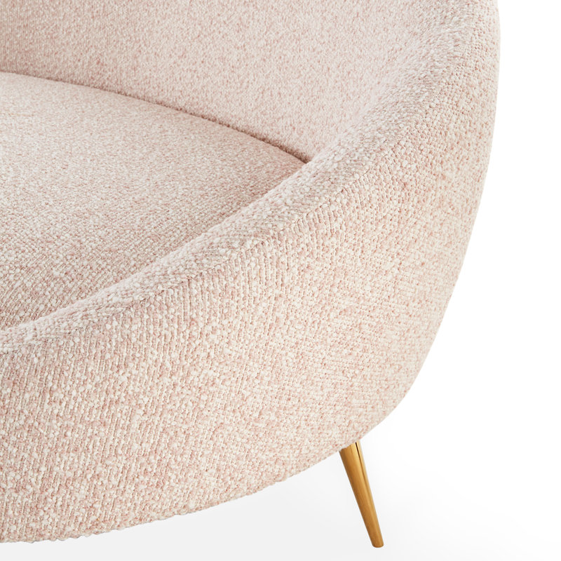 Ether Curved Sofa, Cirrus Blush