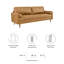 Canapé en cuir 88 po Modway Valor-1472128011