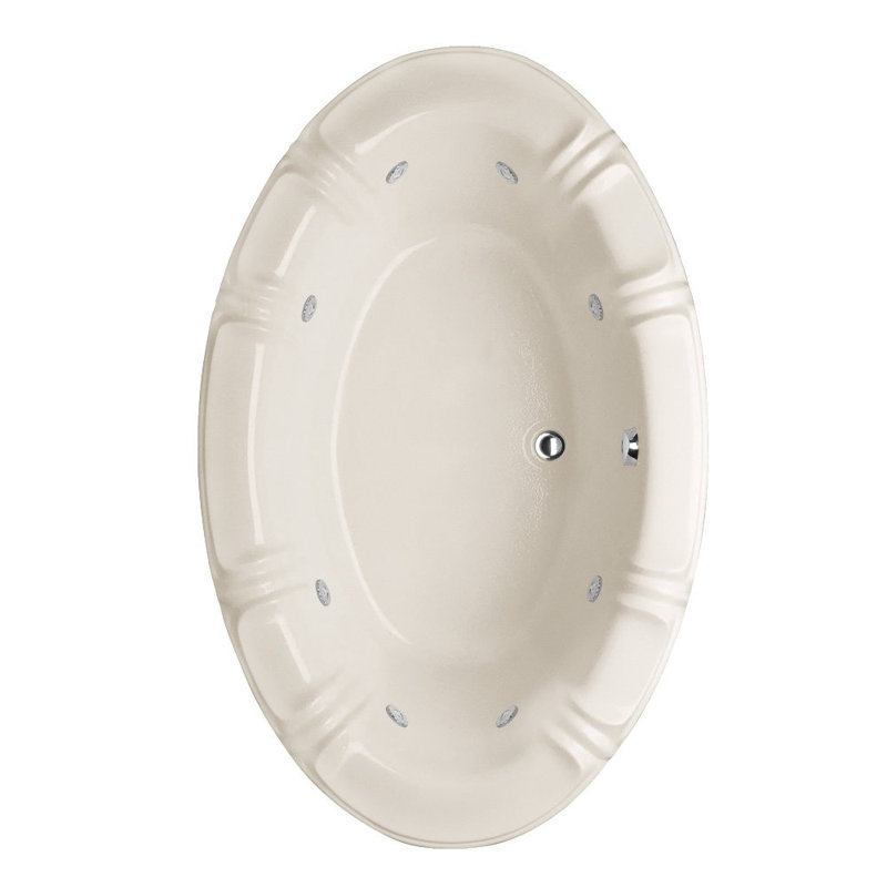Baignoire encastrée 66 po x 42 po Designer Alyssa, Os, Nickel satiné