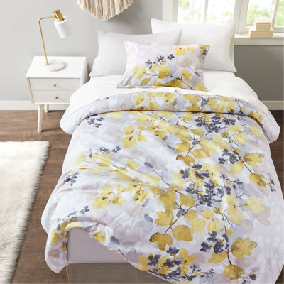 Ensemble d'édredon avec draps jaune