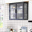 Armoire murale à double porte en verre avec tablettes amovibles, armoire d'entrée-703582405