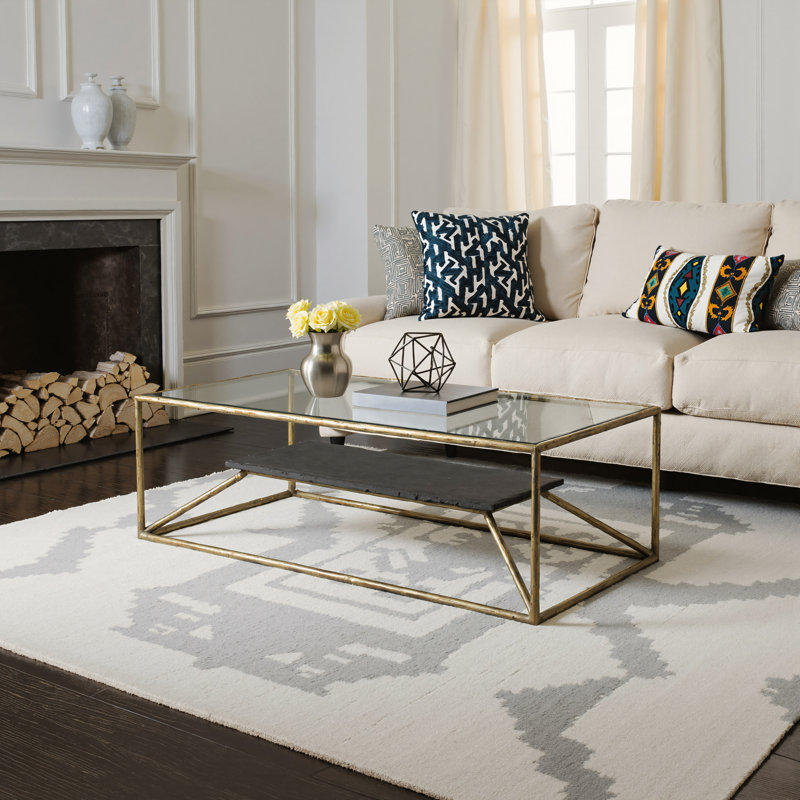 Table basse laiton