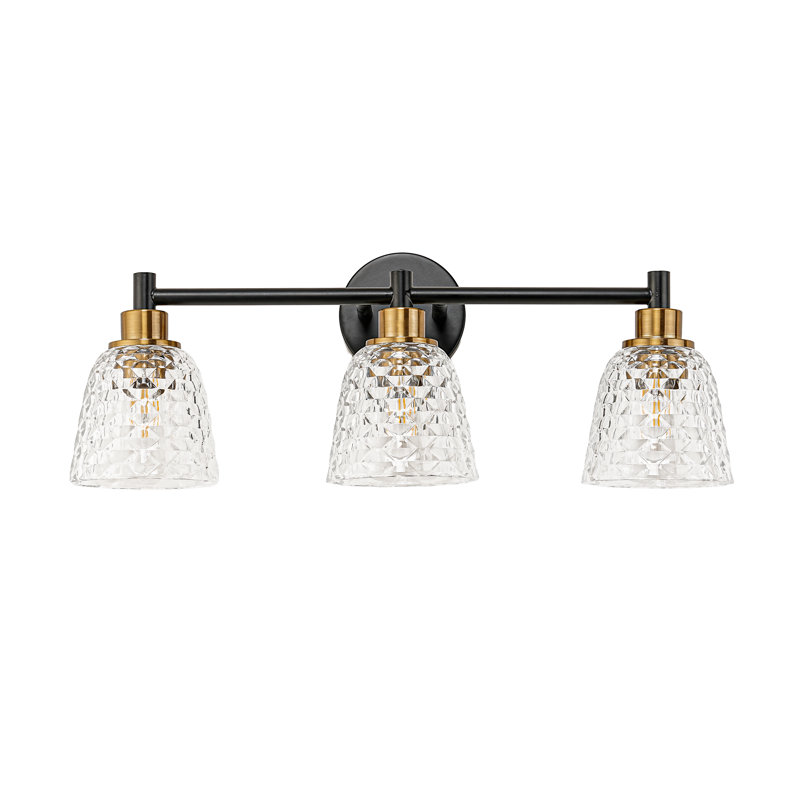 23-inch 3-light Wall Sconce Grid Glass, 3