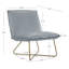 Chaise d'appoint rembourrée en velours avec pieds en métal-978694131