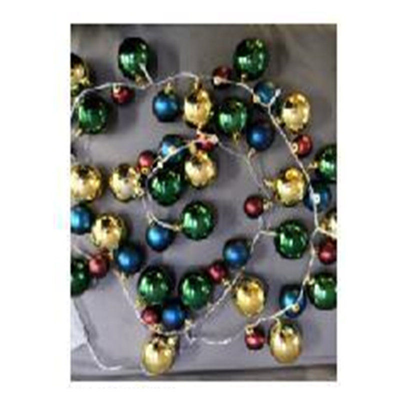 Ornament String Christmas Lights - Warm White - Clear Wire, Multicolor