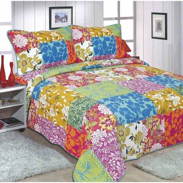 Tache Home Fashion Traditional Cotton Patchwork Quilt Set & Reviews ...