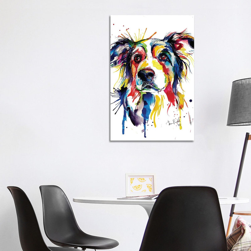 Border Collie by Weekday Best - Wrapped Canvas Painting, 101.6 cm H x 66.04 cm W x 3.175 cm D