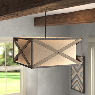 Cahoon 4-Light Unique / Statement Rectangle / Square Chandelier