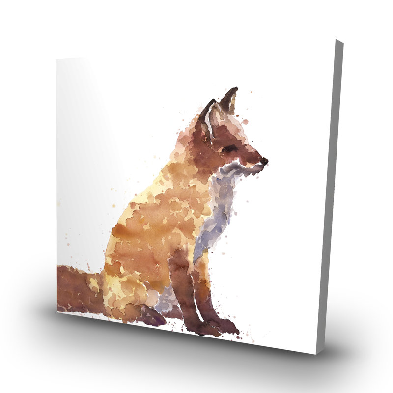 Red fox - 32"x32" art on canvas
