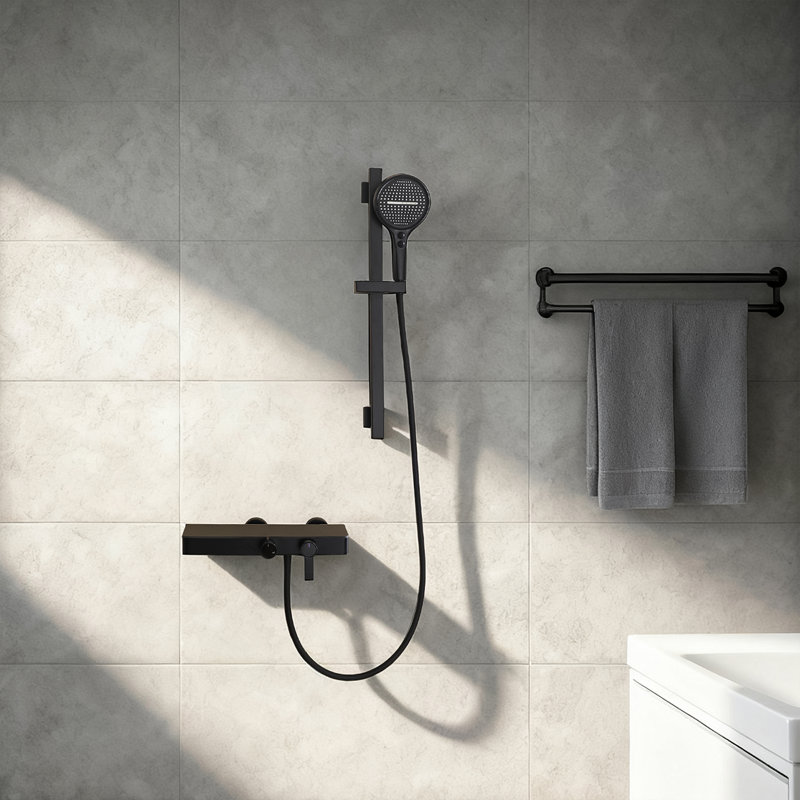 2 Function Complete Shower System with Slide Bar 2.1 GPM, Matte Black