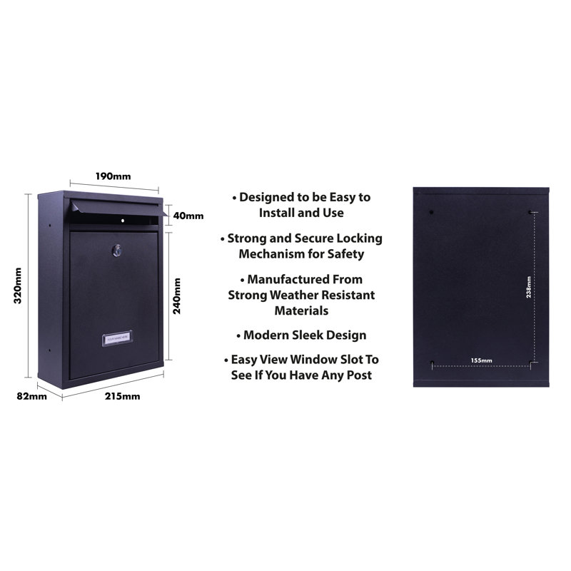 Elikapeka Metal Wall Mounted Post Box