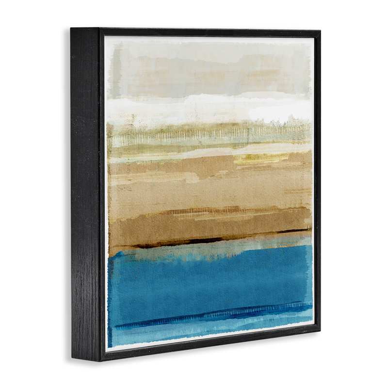 «Nautical Blue Daze», art de la giclée encadrée par Flora Kouta, Giclée encadrée noir minuit, H 12 po x l 12 po