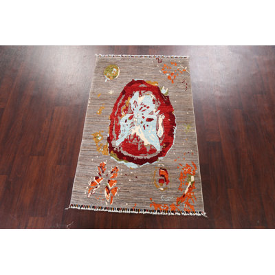 Lunna One-of-a-Kind 3'3'' X 4'11'' New Age Wool Area Rug in