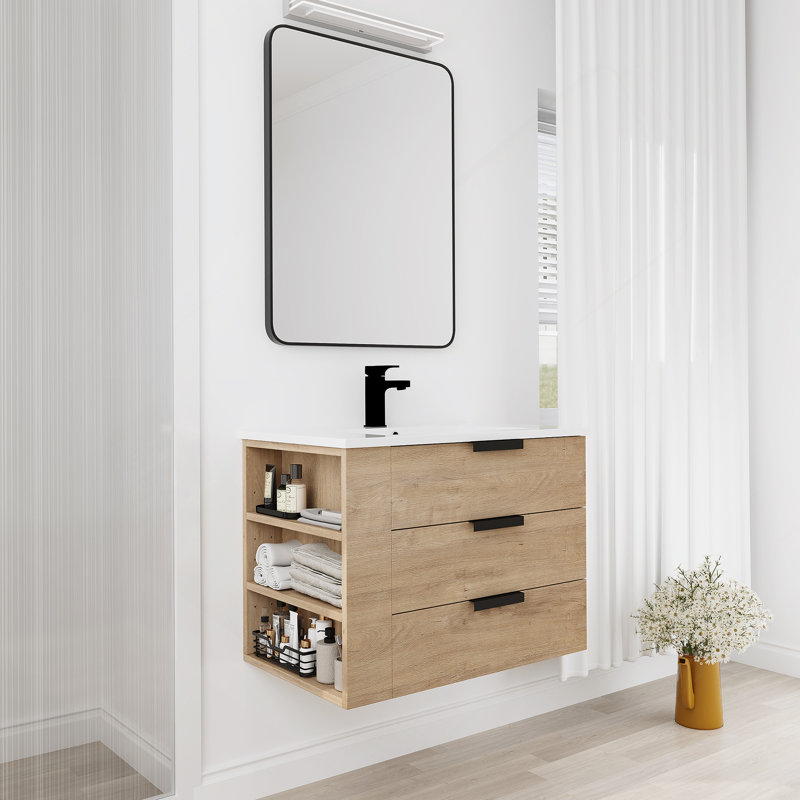 Meuble-lavabo de 30 po avec comptoir (G-CVB01430LIMO-GRB3020MOWH)