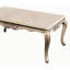 Table basse champagne 1 pièce Champagne, design, reflets dorés, pieds, bois massif avec placage, l 48 po x P 28 po