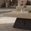White Solid + Manufactured Wood Rectangular Coffee Table
