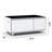 Modern Smart Coffee Table With Built-In Fridge, Bluetooth Speaker, Wireless Charging, Touch Control Panel, USB Ports, Outlet Protection, Atmosphere