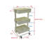 Lena 78.5cm H x 55cm W Storage Cart with Wheels-32040887