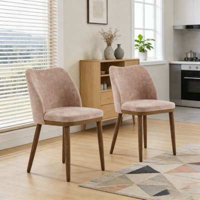 Solid Wood Frame Dining Chair Set of 2