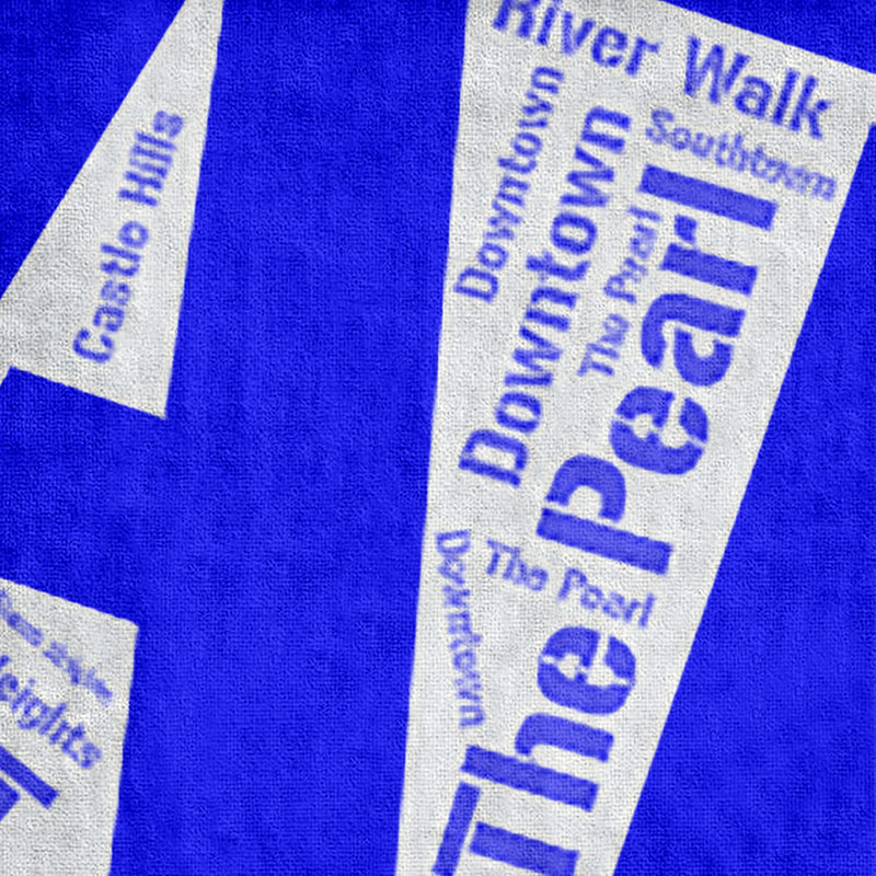 Bath Towel, San Antonio, Blue, Microfiber