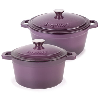 Batterie de cuisine en fonte 4 pièces BergHOFF Neo avec cocotte de 3 pte et marmite de 7 pte