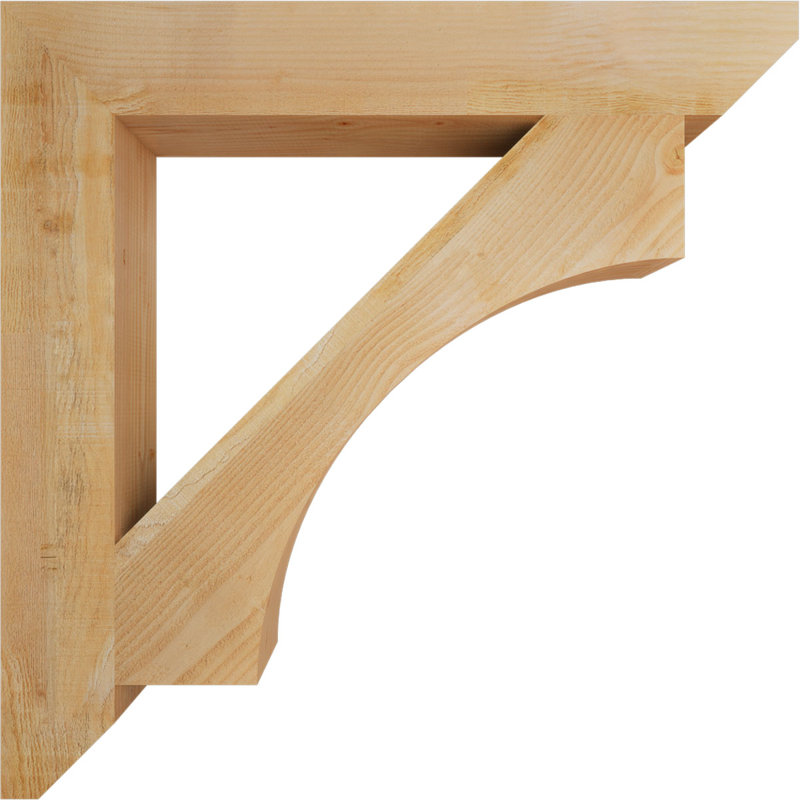H 6 po x P 6 po Support en bois / corbeau, Sapin de Douglas, H 42 po x l 6 po x P 42 po