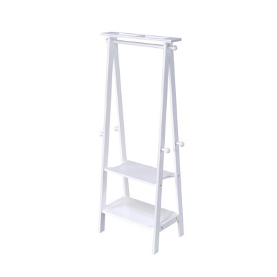 Portemanteau sur pied 59 po, finition blanche