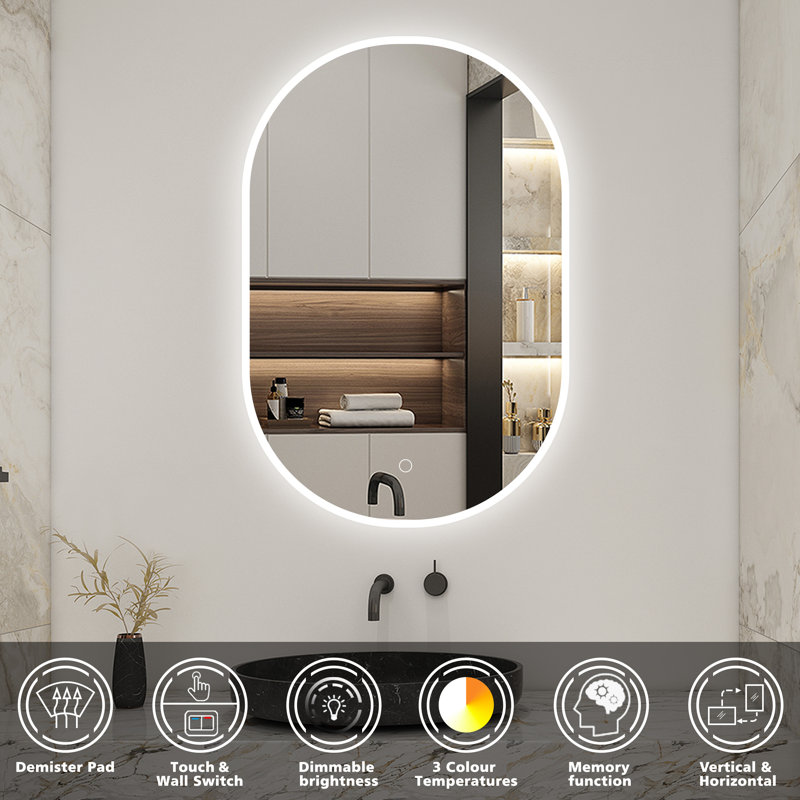 Buisan Oval Mirror, 100cm x 60cm