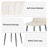 Marble texture 70.9 "Rectangular Dining Table Set-55343820-55343818-55214779