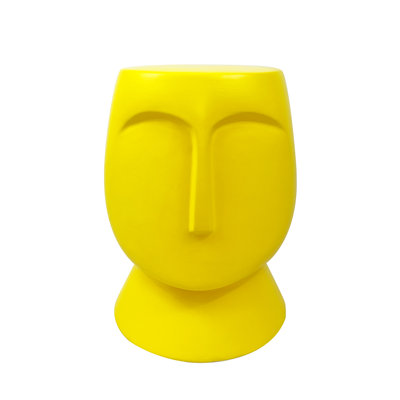 Artistic face ceramic stool