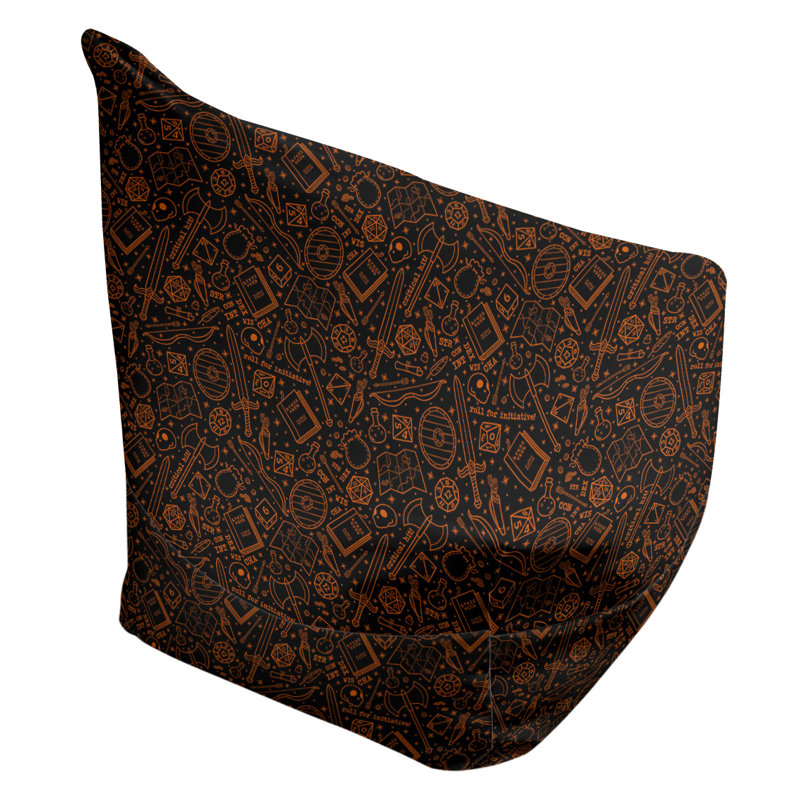 Sac de pois Leffel, H 120 po x L 31 po x P 60 po, Rembourrage poly, Noir / orange