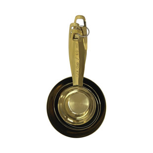 4-Piece Stainless Steel Measuring Cup Set With Leveler For Cooking, Baking & Spices