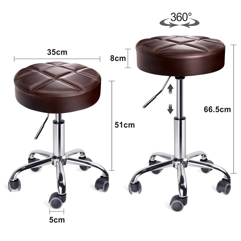 Metal Accent Stool, Brown
