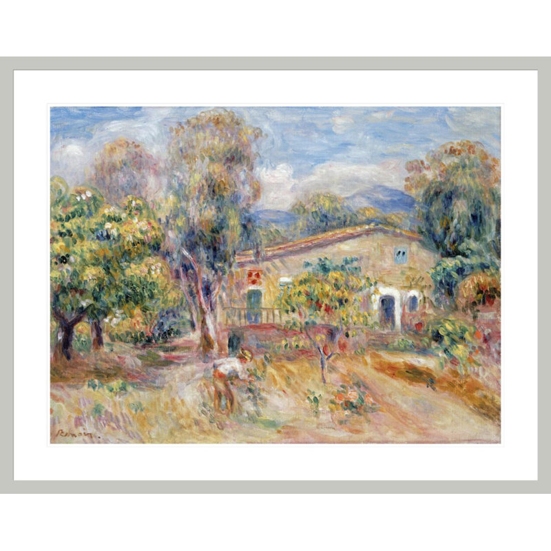 Collettes Farmhouse Cagnes par Pierre-Auguste Renoir, impression giclée sur cadre, 32,94 po H x 41,5 po L