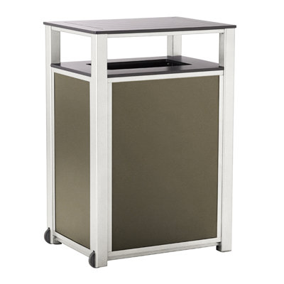 Aluminum Open Pull Out Trash Can