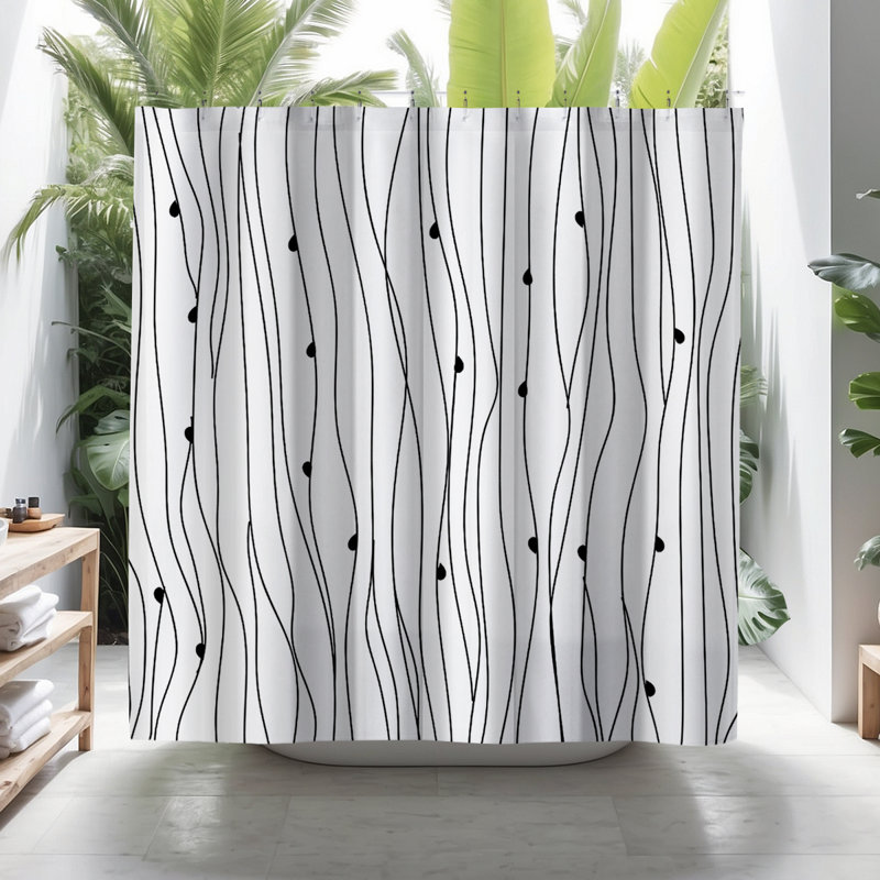 Coco Shower Curtain, Black