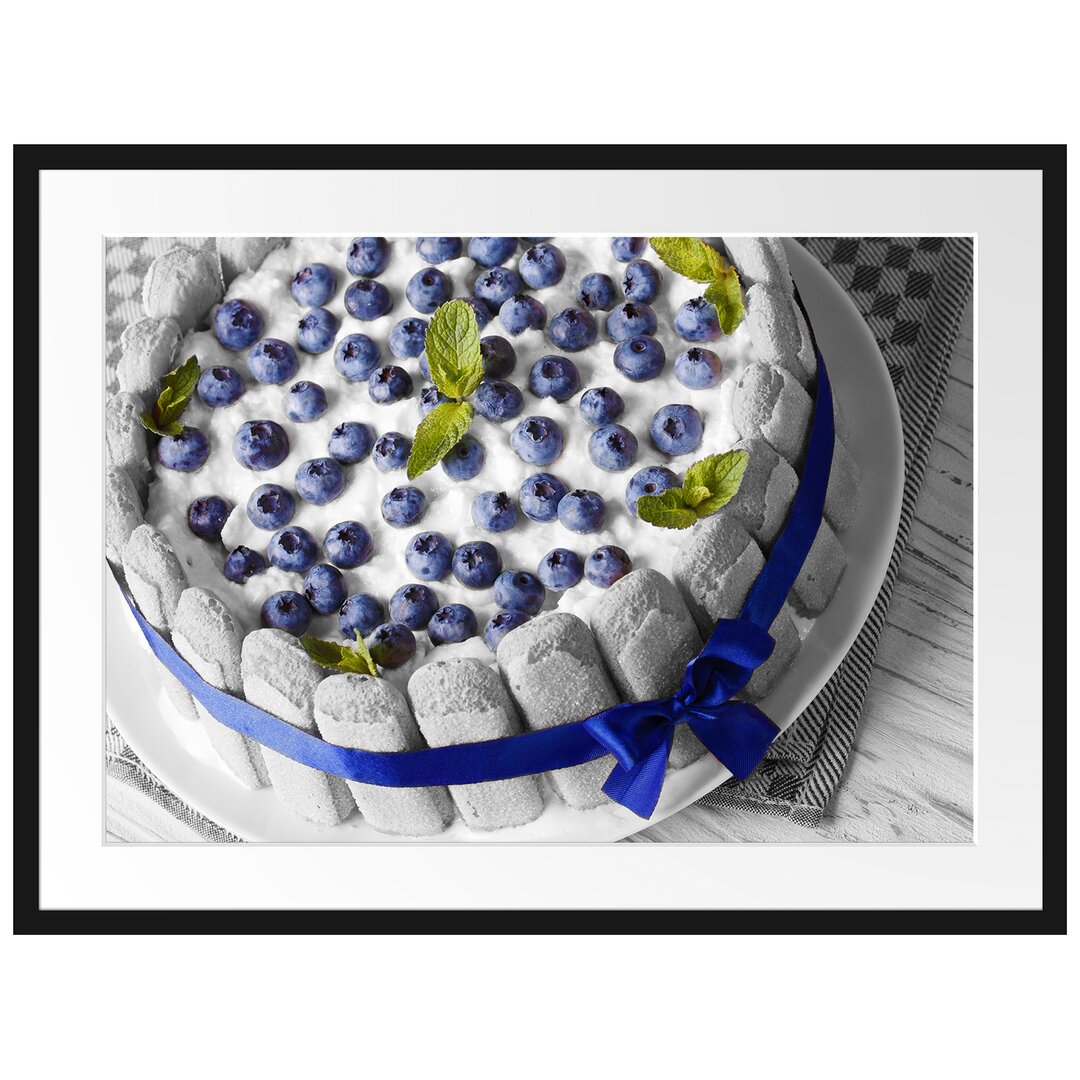 Gerahmtes Poster Leckere Blaubeertorte